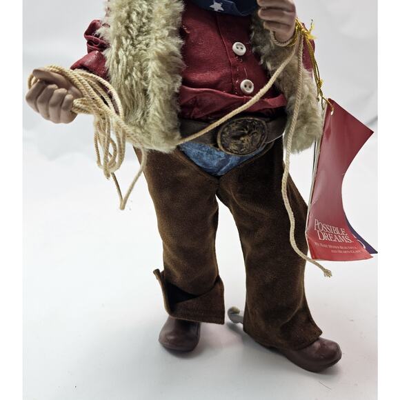 Clothtique Possible Dreams Yuletide Wrangler Santa 713742 - 10.25" T - Picture 8 of 8